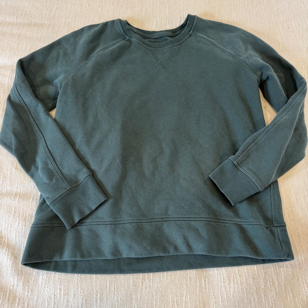 Lululemon Just Pleat It Crewneck Sweatshirt Green Size 4 Athleisure